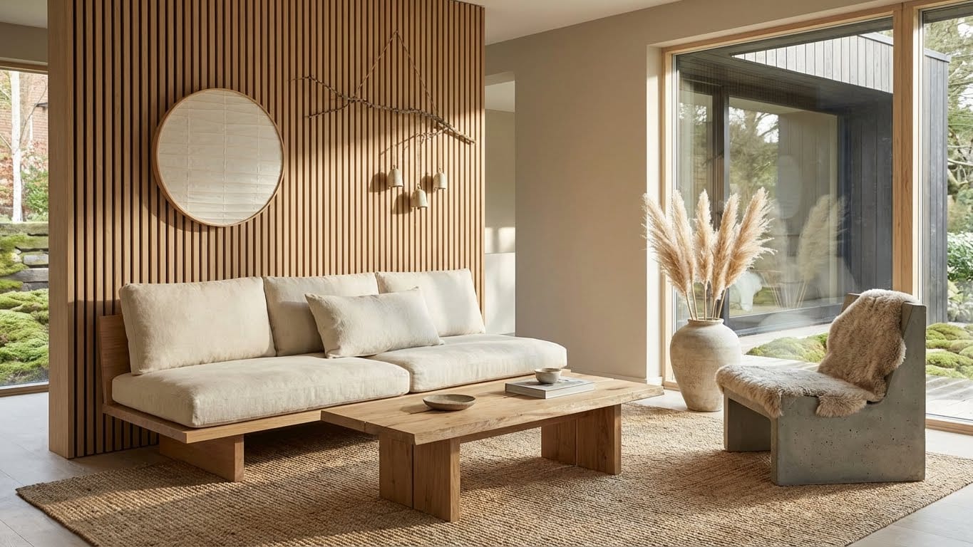 Japandi Living Room Layout